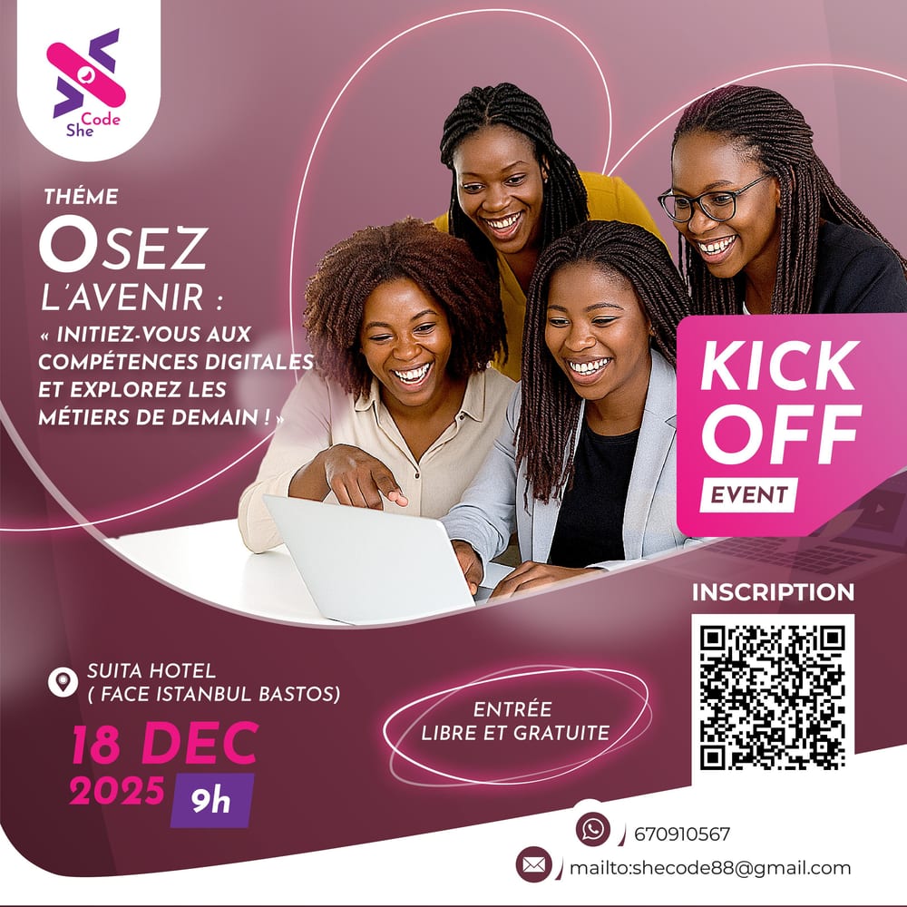 Affiche du Kick-Off SheCode « Osez l'avenir »